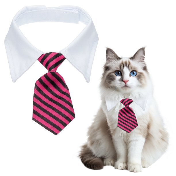 Collar de Perro con Pajarita Uxcell, Pajarita de Esmoquin Lindo con Collar Blanco Ajustable Hecho a Mano Formal Corbata para Gatos Mascotas (Rojo Rosado y Negro, S), para Cachorros Medianos