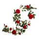 thumbnail image 3 of 6 Pies Flor Artificial Seda Rosa Hoja Guirnalda Vid Casa Boda Jardín Decoraciones Rojo 10 Cm, 3 of 5