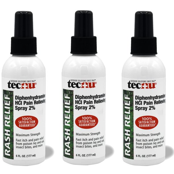 Spray antipicazón Tecnu Rash Relief 180 ml (paquete de 3) con prevención de cicatrices