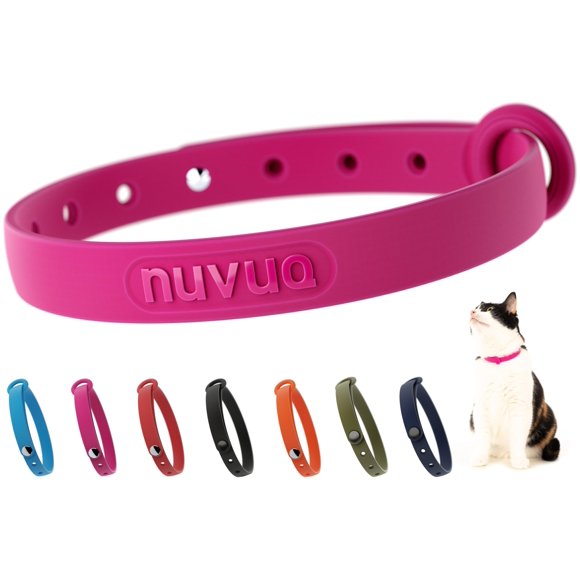 Collar para gatos Nuvuq Breakaway, suave, cómodo y ligero, rosa