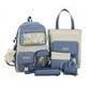 thumbnail image 1 of Mochila De Colegio Kawaii Harajuku - 5 Piezas - Celeste, 1 of 1