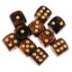 thumbnail image 5 of Dados De Juego De 6 Lados Dados De 16 Mm Para Juegos De Mesa Y Ense?anza De Matemáticas Negro + Dorado, 5 of 5