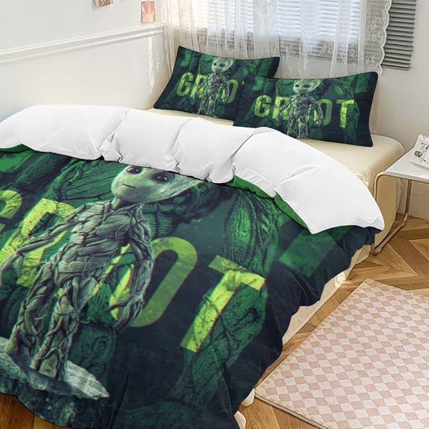 I Am Groot Bedding Comforter Sets 3-Piece Bedding Set Soft Warm Bed Set for Bedroom All Season