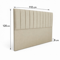 Respaldo Premium 1.5 Plaza Beige /Lino Lore | Diseño Moderno