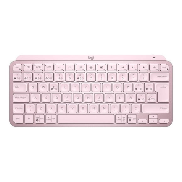 Teclado Logitech Mx Keys Mini - Iluminado - Rosa - Qwerty rosa