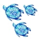 thumbnail image 1 of 3 Piezas De Tortuga Marina, Arte De Pared, Adorno De Tortuga Para Decoración De Valla De Jardín, Azul, 1 of 5