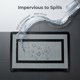 thumbnail image 4 of REGALWOVEN Geométrico Antideslizante Alfombra de Cocina Impermeable Resistente al Aceite Acolchada PVC Confort Alfombra de Piso Antideslizante Hogar Alfombras Negro 30" x 18", 4 of 6