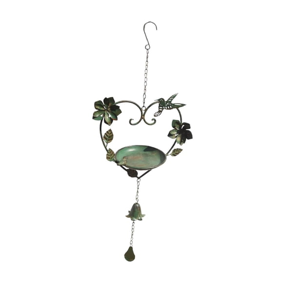 Baño de pájaro colgante Bold de viento rústico Tazón de aves de pájaro Regalo de casa Alimentador de pájaros de metal jardín de pájaros para el jardín