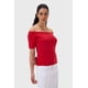 thumbnail image 2 of Polera Mujer Con Bardot Rojo, 2 of 4
