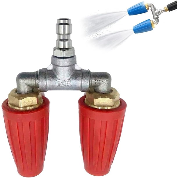Boquilla turbo 3 en 1 hidrolimpiadora 360° rotación 4000 PSI 1/4 conexión rápida