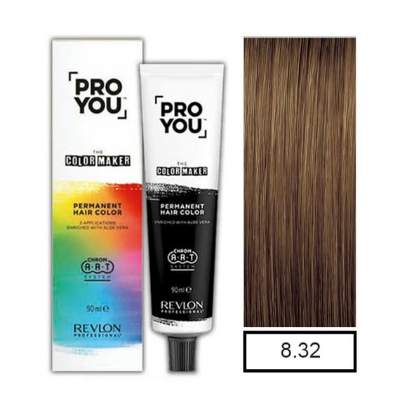 Tintura 8.32 Pro You Rubio Claro Perlado 90ml mas oxidante