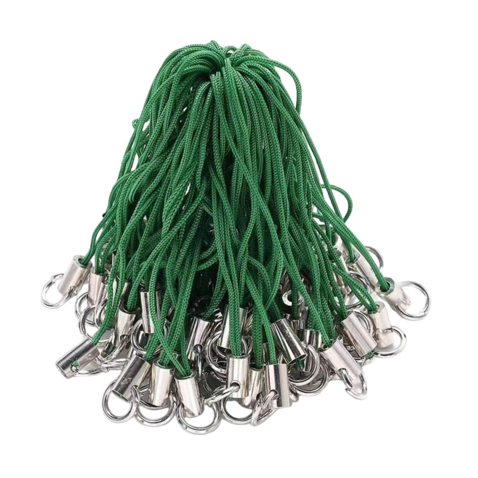 Magideal - 100x Cordones Colgantes Para Teléfono Con Forma De Lazo, Suministros Para Manualidades, Correas Colgantes Para La Mano, Cordones Para Teléfono Móvil P Verde Oscuro