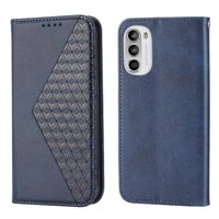 Funda Flip Foxdock Para Motorola Moto G Stylus 4G 2022 , Estilo Billetera Con Diseño Rombo, Correa De Mano Y Soporte, Uso Diario