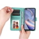 thumbnail image 2 of Funda tipo cartera FOXDOCK para OPPO Reno4Z 5G , diseño girasol en relieve, cuero PU, cierre magnético, soporte y tarjetero, 2 of 5