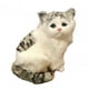 thumbnail image 3 of Gatos De Peluche Juguetes Muñecas Gato Realista Para Regalo De Pascua Regalos De Cumpleaños Juguete De Mesa Gris, 3 of 3