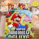 thumbnail image 1 of Cartoon Super Marios Bedding Set 3D Printed Super Marios Bros Bed Set Luigis Yoshis Duvet Cover Pillowcase Single Size Bed Sheets, 1 of 5