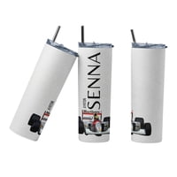 Sm - Termo Botella Termica F1 Senna Monoplaza Mug Blanco 10