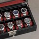 thumbnail image 5 of Caja de Relojes ROTHWELL de Cuero Negro/Rojo – 10 Ranuras, 5 of 8