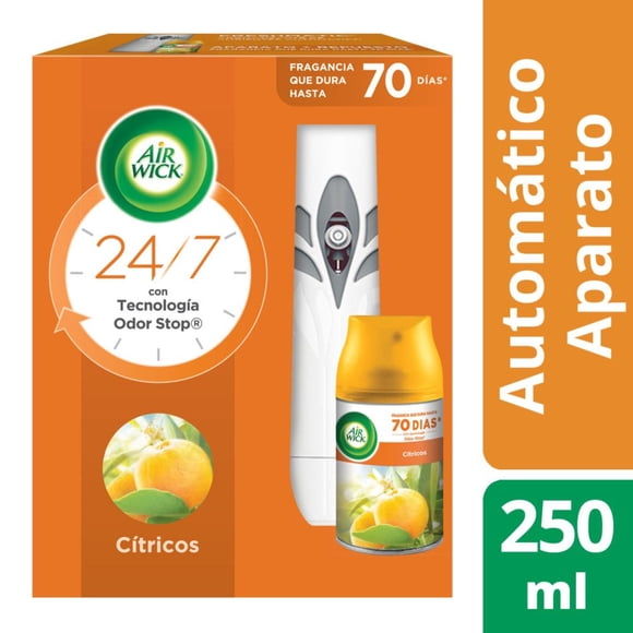 Desodorante Ambiental Automático Freshmatic Repuesto Cítricos Aerosol Caja Pack, 250 ml