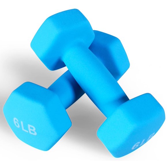 Mancuernas Fitvids de Neopreno 6 kg Antideslizantes Pares