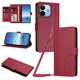 thumbnail image 1 of Funda Cartera Trébol para Xiaomi Redmi Note 17 Pro Plus 5G con Ranuras Tarjetas y Carga Inalámbrica Rojo, 1 of 6