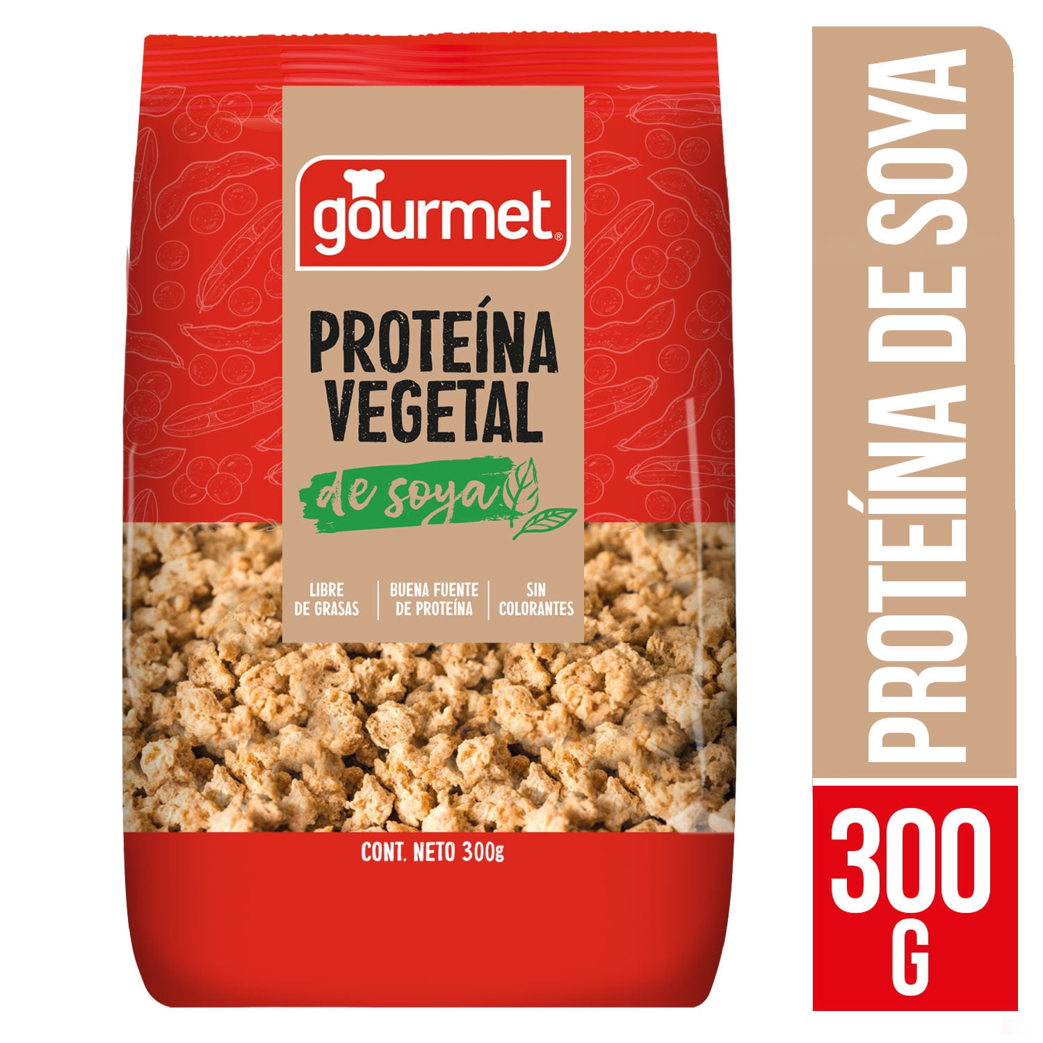 Proteína Vegetal De Soya Bolsa 300 g Gourmet