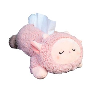 Magideal - Soporte Para Pañuelos De Coche De Felpa, Caja De Servilletas, Decoración Interior Universal, Juguete De Animal De Peluche Suave, Caja De Pañuelos Para , Oveja
