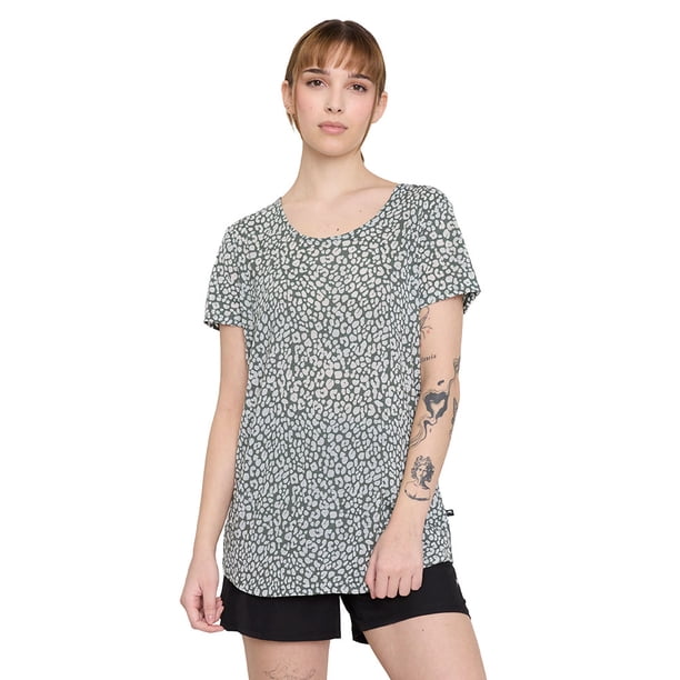 Polera Mujer Deportiva Relaxed Animal Verde Corona