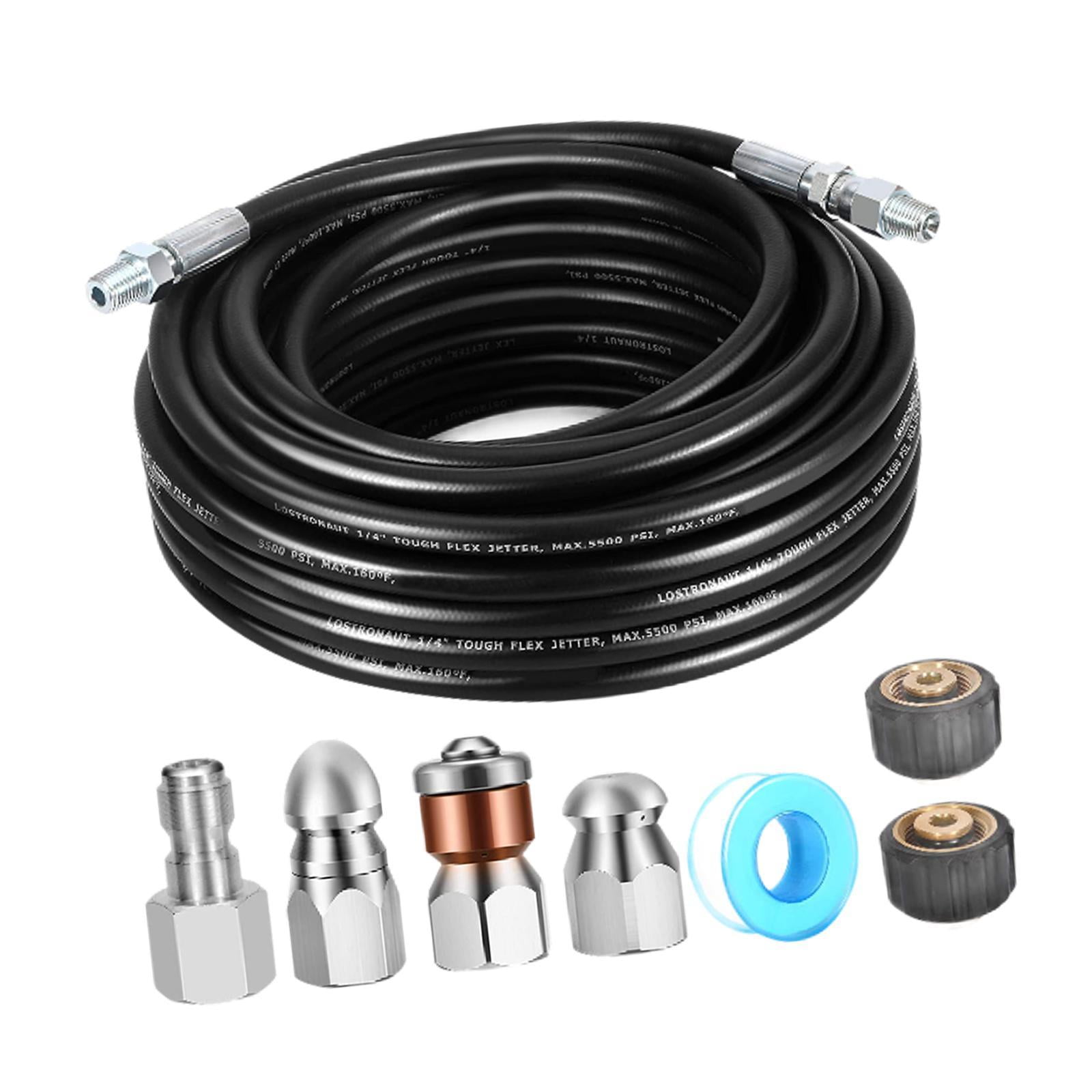 Ioensy - Kit De Chorro De Alcantarillado Para Lavadora A Presión, Manguera Limpiadora De Drenaje Para Alcantarillado Interior Y Exterior