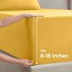 thumbnail image 4 of Juego de sábanas Nestl tamaño queen, 4 piezas, bolsillo profundo, color amarillo, 4 of 9
