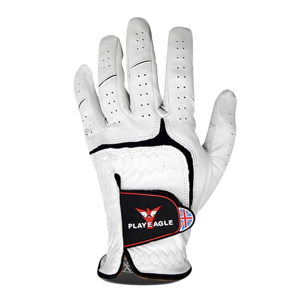 Guantes de golf para hombres mano izquierda antideslizante de piel de oveja para golfistas diestros Tamaño 25