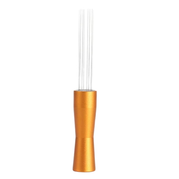 Distribuidor de sabotaje de tipo de material acero inoxidable, agitador de espresso, Material de grado alimenticio, polvo ligero de 2x13,5 cm para Dorado