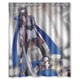 thumbnail image 1 of Cortina de ducha de baño con ganchos, diseño de anime de Blazblue Noel Vermillion, chica sexy con espada y pistola, tamaño 60 x 72 pulgadas, 1 of 3