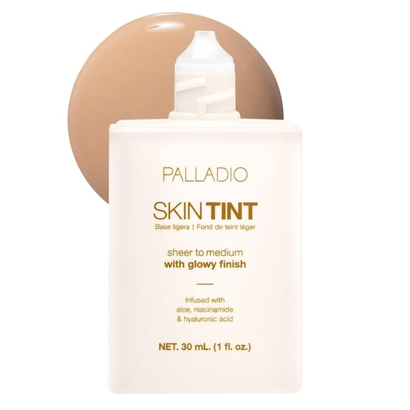 Tinte para piel Foundation Palladio Medium Sand con aloe y ácido hialurónico