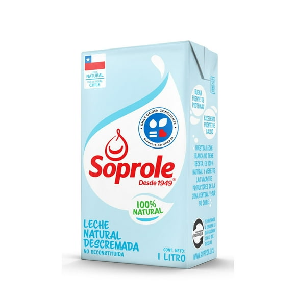 Leche Descremada Natural Cremosa, 1 L