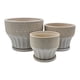 thumbnail image 3 of Set 3 Macetero Maceta De Ceramica Blanco Patrones Beige Alto, 3 of 7