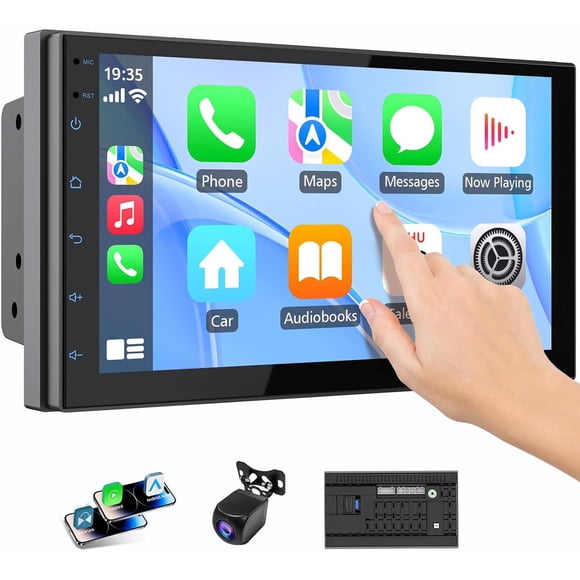 Estéreo Doble Din 7 Carplay Android Auto Hd Touch