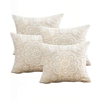 Genérico - Juego De 4 Fundas De Cojin 45Cmx45Cm Bordadas F1