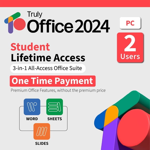 Software Truly Office 2024 Estudiante – Licencia vitalicia para 2 usuarios