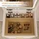 thumbnail image 2 of 3 in 1 Vanity Desk with open Top Mirror,Small Make Up Vanity Set with Visible Glass Desktop,Compact Makeup Vanity with 3 Drawers,Dressing Table for Bedroom, 2 of 3
