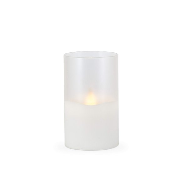 Vela de cera Everlasting Glow, 9 cm x 15 cm, cristal esmerilado