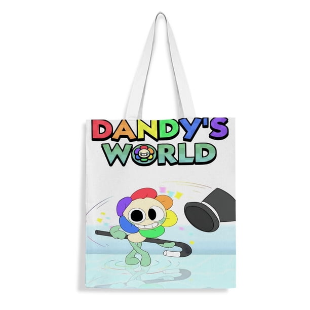 El Mundo de Dandy Bolso de tela con estampado de lienzo para mujer, bolsa de compras reutilizable y estética, con cremallera interior, regalo para mujer,40*45cm.