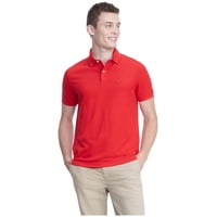 Polo Tommy Hilfiger De Manga Corta Para Hombre Rojo Talla L