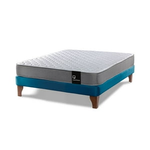 Latam Home - Cama Europea Zen Best Full 135X190 Cm Tela Azul Petroleo