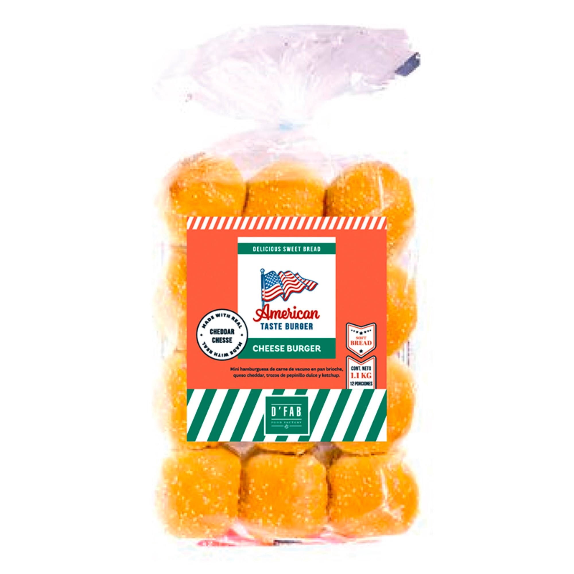 Mini Cheese Burger 12 Un 1,1 kg Dfab