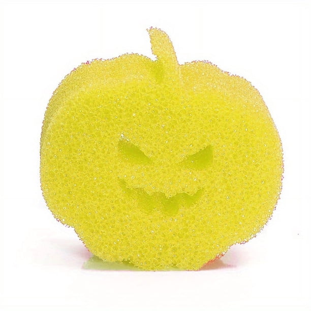 1pc Halloween Pumpkin Sponge for Cleaning and Temperature Control - Perfect for Washing Dishes and Dishwashing