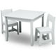 thumbnail image 2 of Juego de mesa y 2 sillas infantil blanco Delta Children, 2 of 3