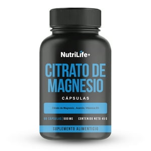 Emetres - Citrato De Magnesio 500 Mg 90 Cáps Nutrilife Sabor Sin Sabor