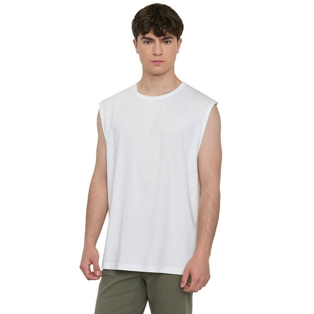 Polera Hombre Sin Mangas Worker Blanco Corona