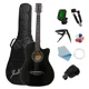 thumbnail image 1 of Guitarra Acustica Cutaway Ibrah Music 38 Plgds + Accesorios Negro Diestro Okume, 1 of 3